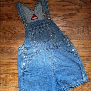 Vintage No Boundaries Blue Denim Short Overalls / Shortalls